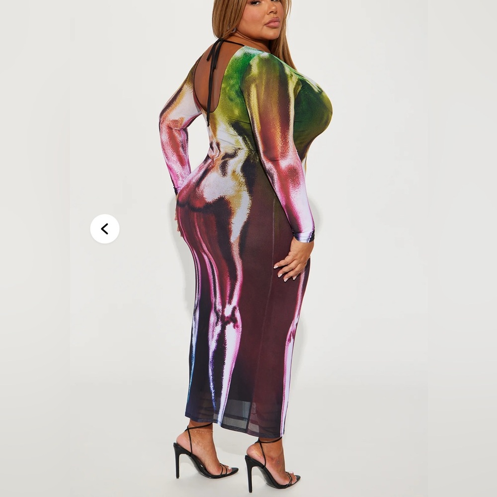 Fashion Nova Vibrant Long Sleeve Dress - Picture 2 of 4